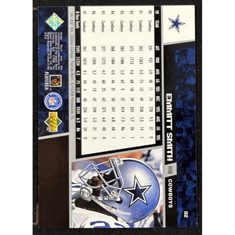 Emmitt Smith 1998 Upper Deck 92