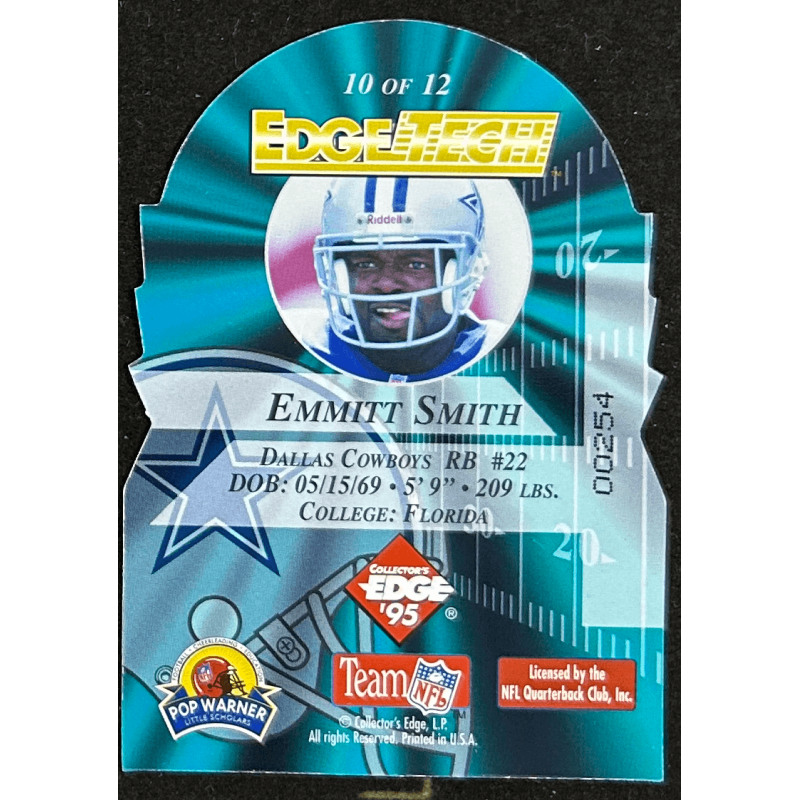 Emmitt Smith 1995 Collector's Edge Instant Replay EdgeTech Die Cuts