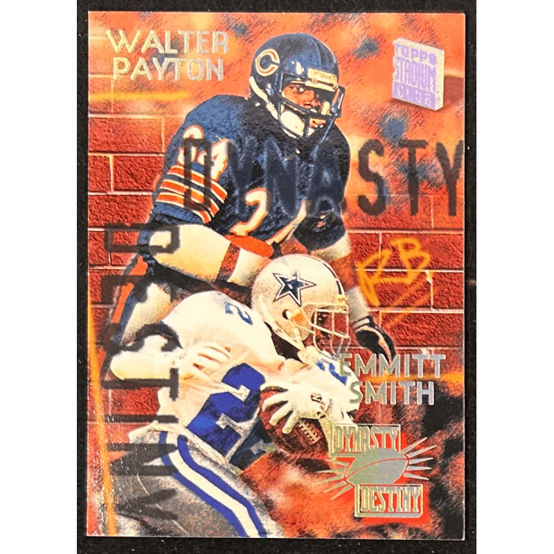 Emmitt Smith / Walter Payton 1994 Stadium Club Dynasty and Destiny