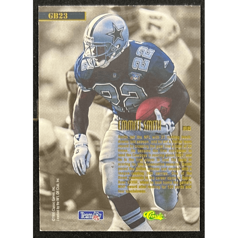 Emmitt Smith 1995 Pro Line GameBreakers