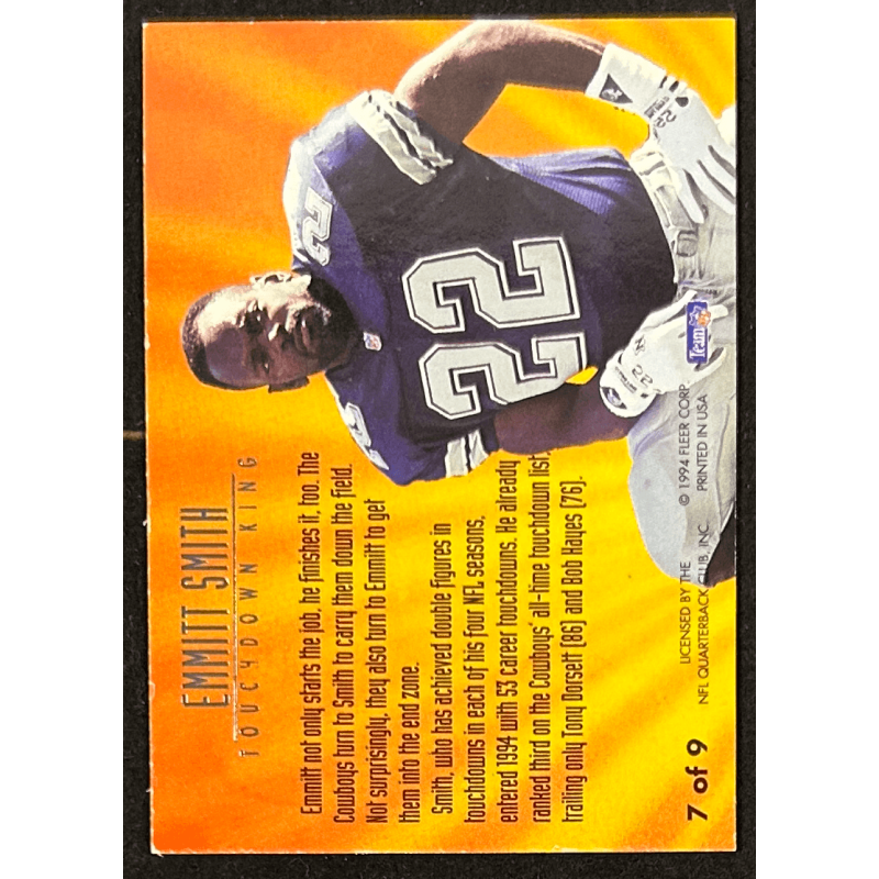 Emmitt Smith 1994 Fleer Ultra Touchdown King