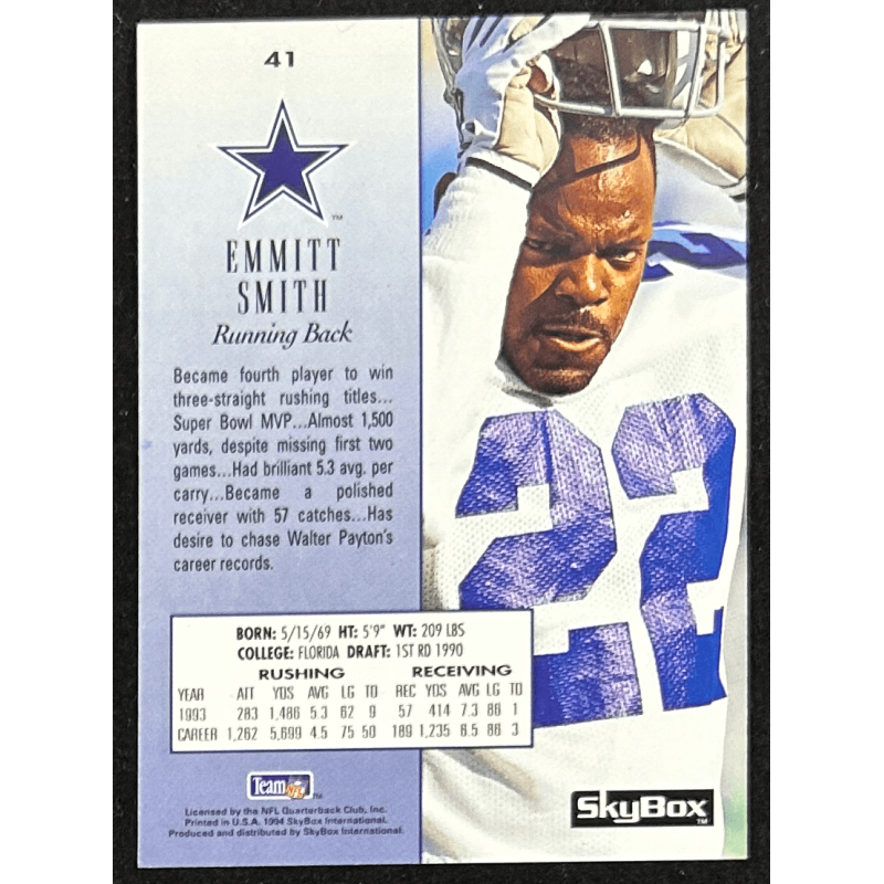 Emmitt Smith 1994 SkyBox Premium 41