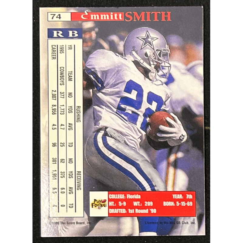 Emmitt Smith 1996 Pro Line Intense Double Intensity 74