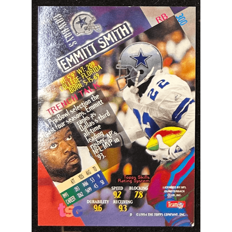 Emmitt Smith 1994 Stadium Club 300
