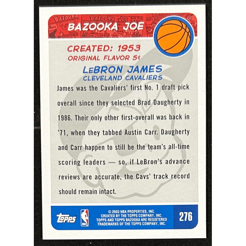 LeBron James 2003-04 Topps Bazooka rookie - 276