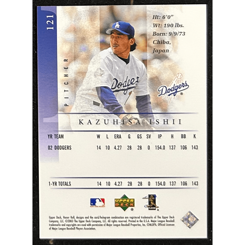Kazuhisa Ishii 2003 Upper Deck Honor Roll 121