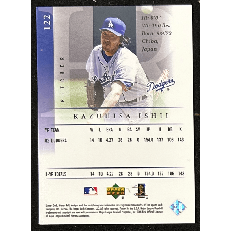 Kazuhisa Ishii 2003 Upper Deck Honor Roll 122