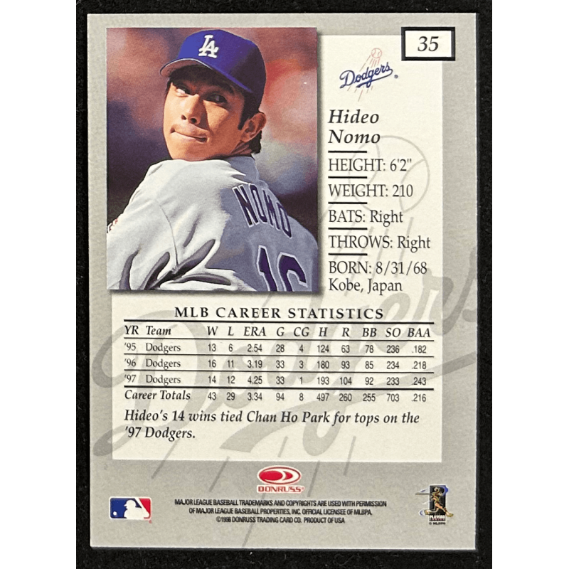 Hideo Nomo 1998 Donruss Elite 35