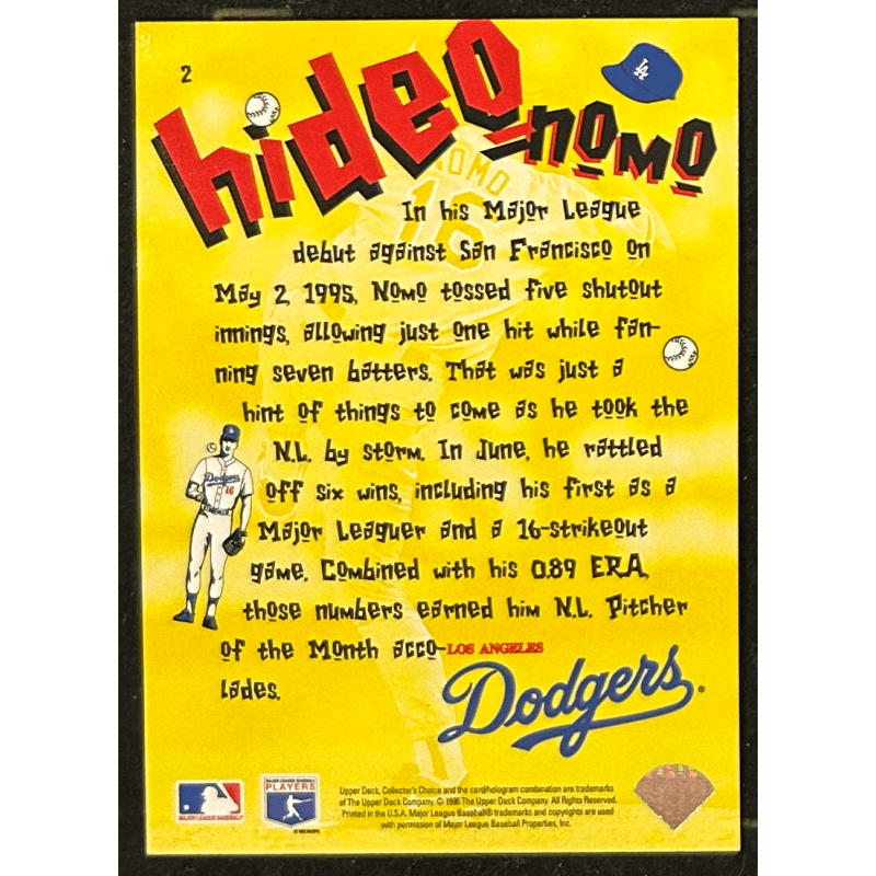 Hideo Nomo 1996 Collector's Choice Nomo Scrapbook 2