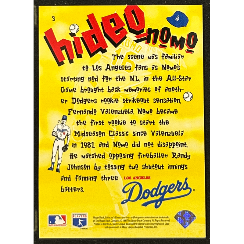 Hideo Nomo 1996 Collector's Choice Nomo Scrapbook 3