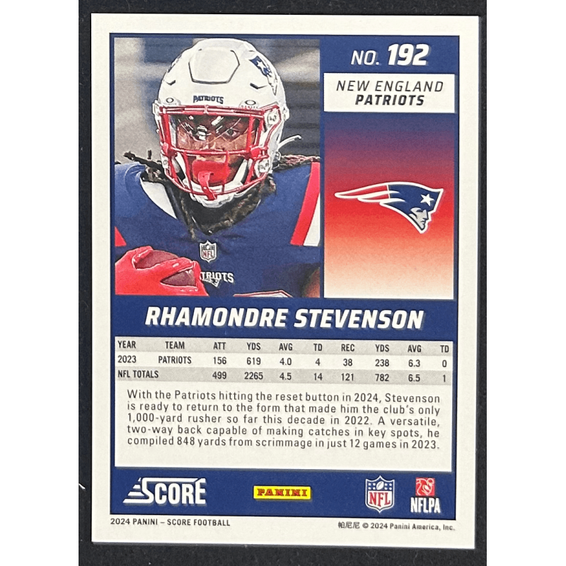 Rhamondre Stevenson 2024 Score electric green 46/99