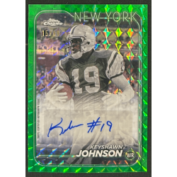 Keyshawn Johnson 2024 Topps chrome green geometric autogrph 15/99