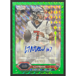 CJ Stroud 2024 Topps composite chrome green geometric rc autograph 04/99