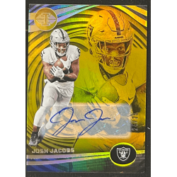 Josh Jacobs 2023 Panini Illusions gold autograph 24/25