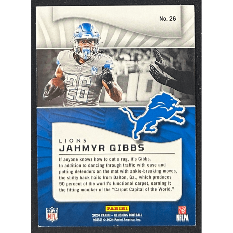 Jahmyr Gibbs 2024 Panini Illusions red 049/175