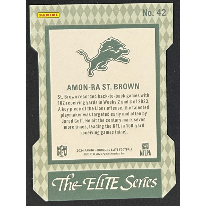 Amon-ra St Brown 2024 Panini Elite blue aspirations 56/99