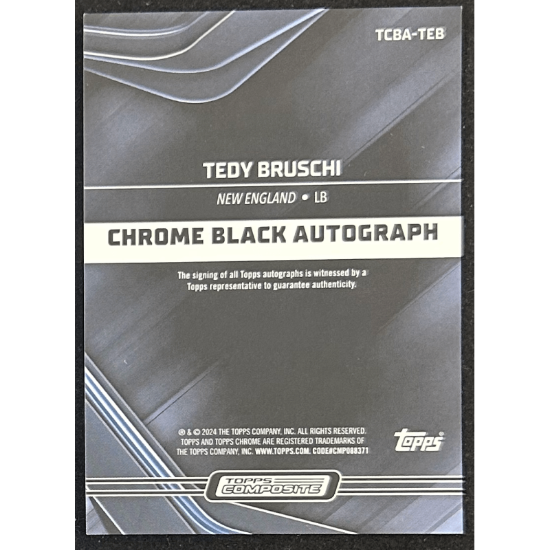 Tedy Bruschi 2024 Topps composite chrome black autograph
