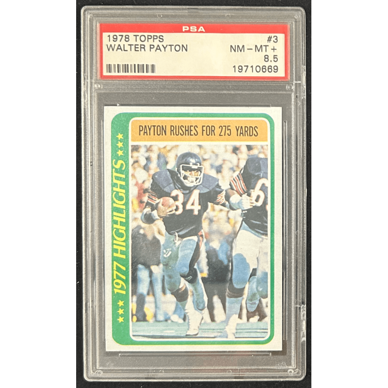 Walter Payton 1978 Topps 1977 highlights PSA 8.5