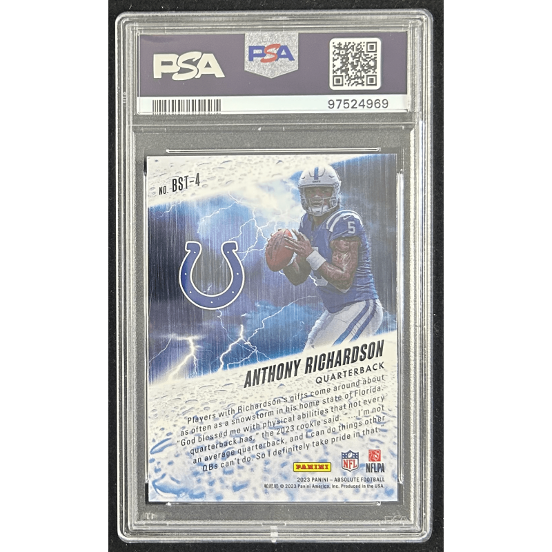 Anthony Richardson 2023 Absolute by storm rookie PSA 10
