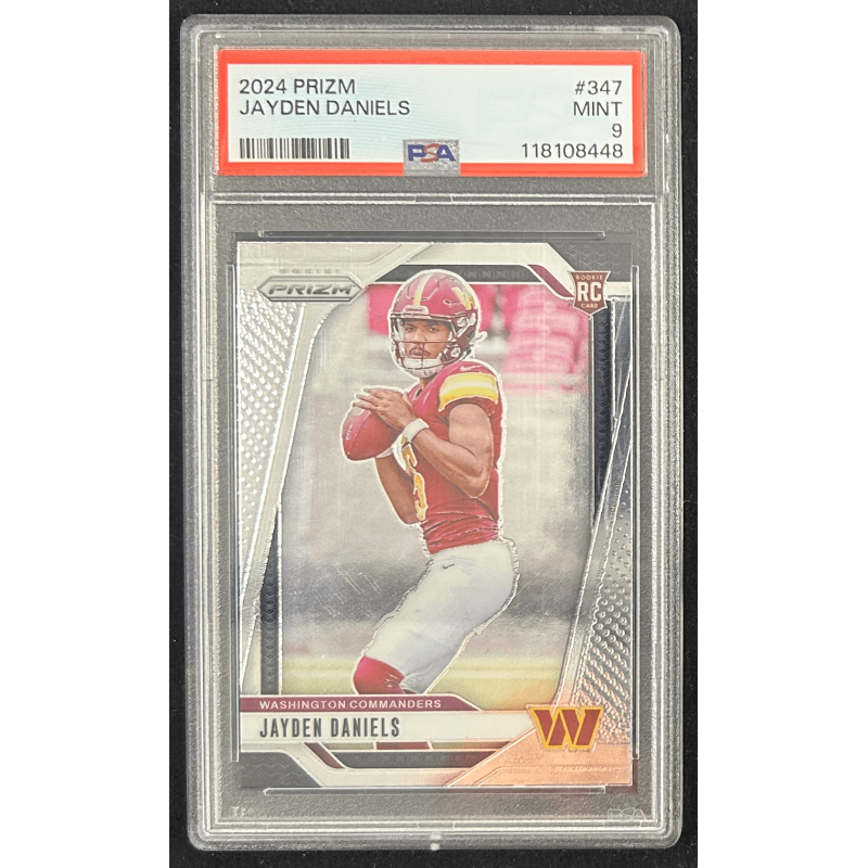Jayden Daniels 2024 Panini Prizm rookie PSA 9
