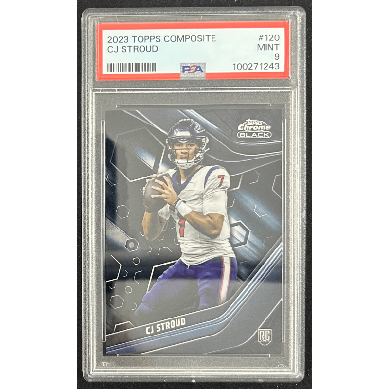 CJ Stroud 2023 Topps composite chrome black rookie PSA 9