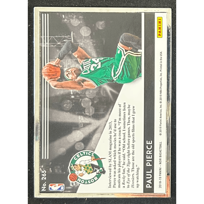Paul Pierce 2018-19 Panini Noir Metal Frame Feature Length 09/25