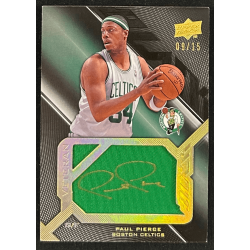 Paul Pierce 2008-09 UD Black Veteran Signed Jersey Gold 09/15