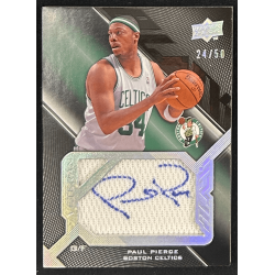 Paul Pierce 2008-09 UD Black Veteran Signed Jersey 24/50