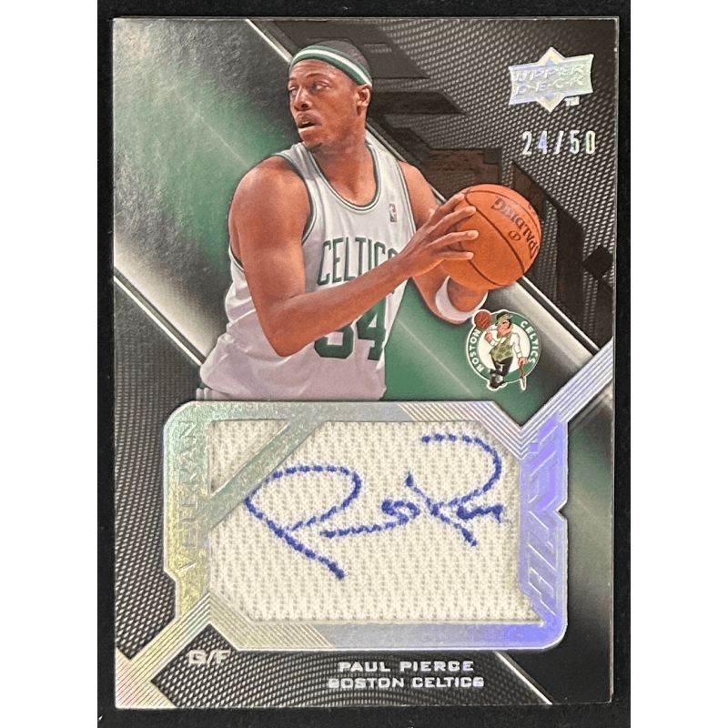 Paul Pierce 2008-09 UD Black Veteran Signed Jersey 24/50