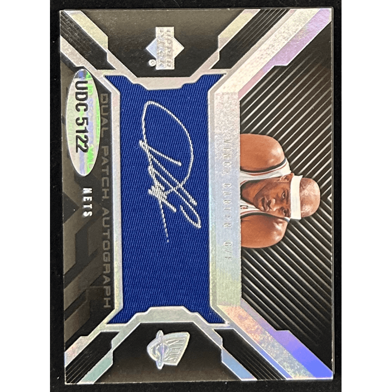 Paul Pierce / Vince Carter 2007-08 UD Black dual Patch Autographs 13/15