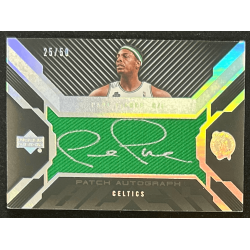 Paul Pierce 2007-08 UD Black Patch Material Autograph 25/50