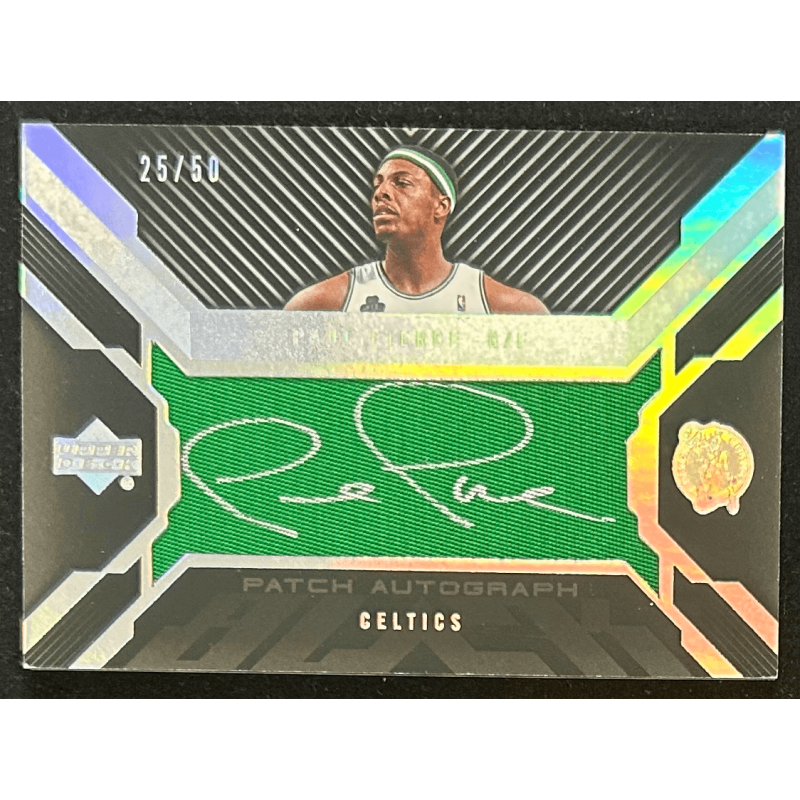 Paul Pierce 2007-08 UD Black Patch Material Autograph 25/50