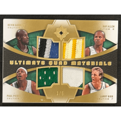 PIERCE / ALLEN / GARNETT / BIRD 2007-08 Ultimate QUAD MATERIALS 1/5