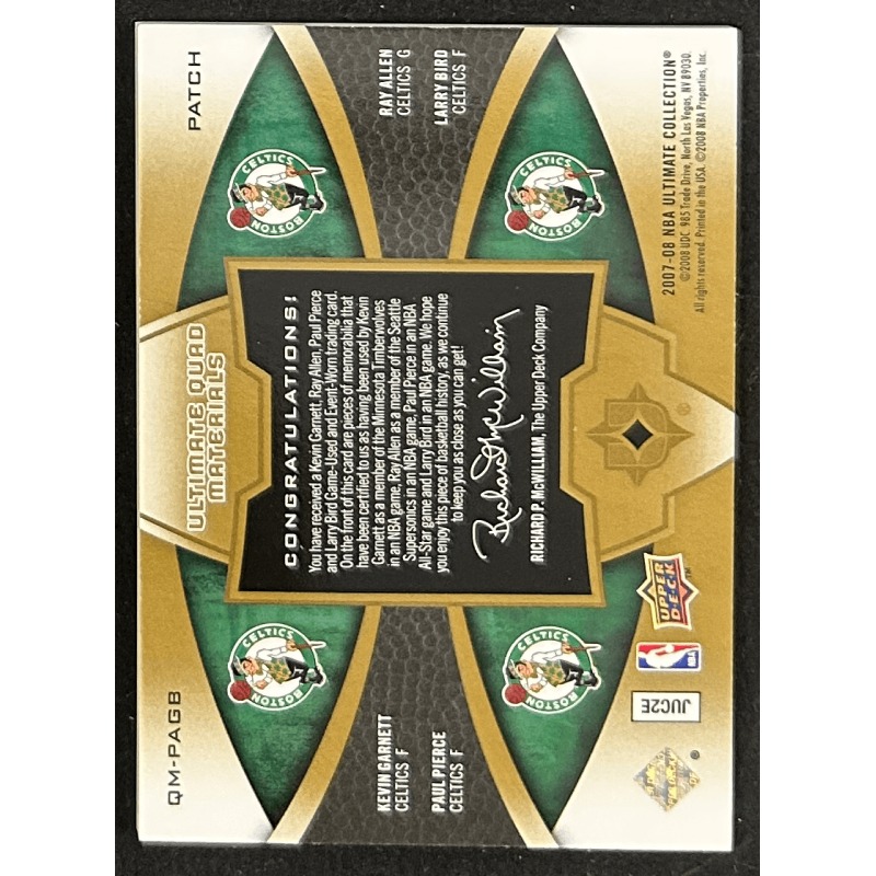PIERCE / ALLEN / GARNETT / BIRD 2007-08 Ultimate QUAD MATERIALS 1/5