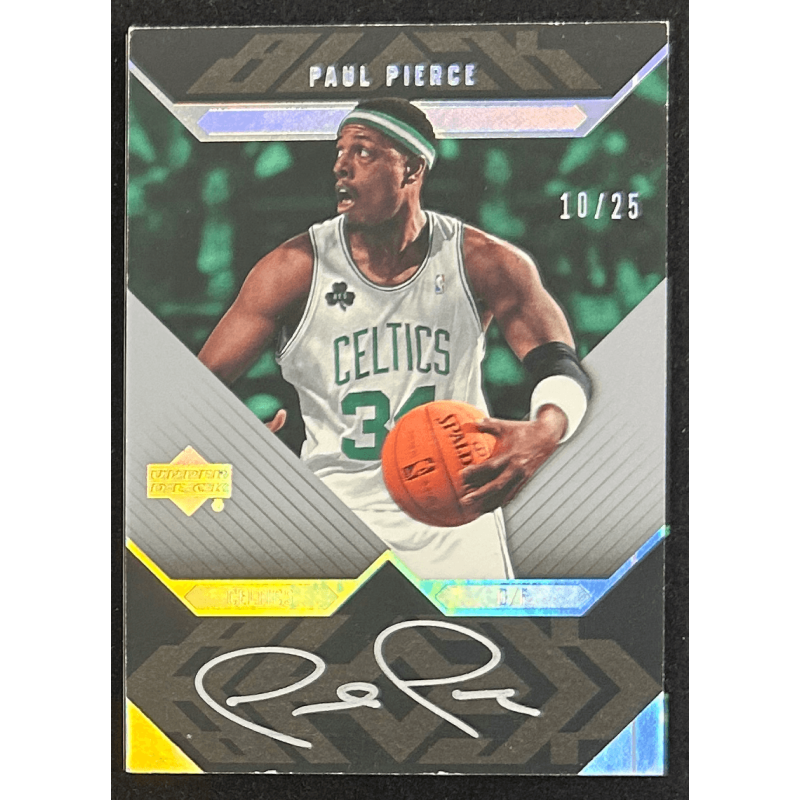 Paul Pierce 2007-08 UD Black Autograph 10/25