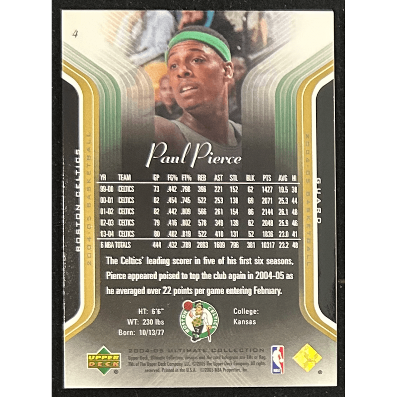 Paul Pierce 2004-05 Ultimate Collection Limited 08/25