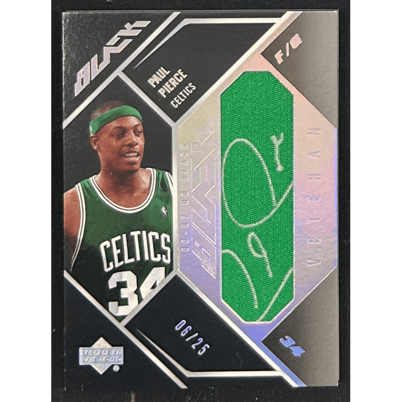 Paul Pierce 2006-07 UD Black Autograph Veteran Materials 06/25