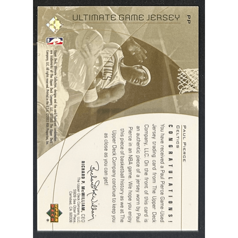 Paul Pierce 2002-03 Ultimate Collection Jerseys Gold 34/50
