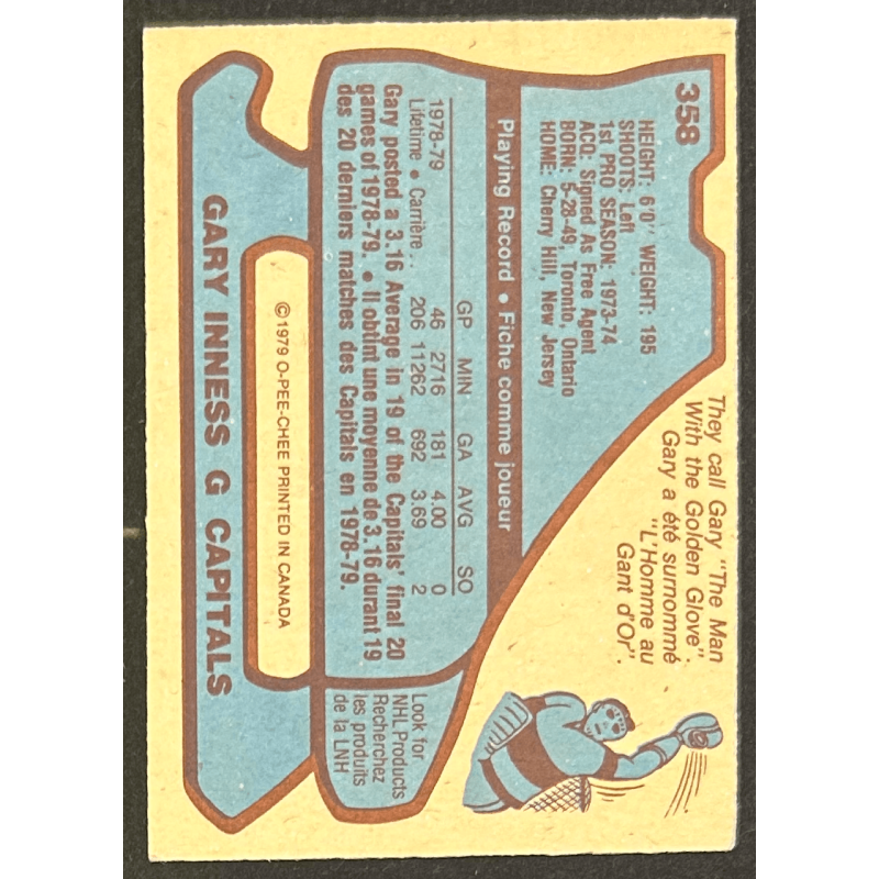 GARY INNESS 1979-80 O-Pee-Chee 358