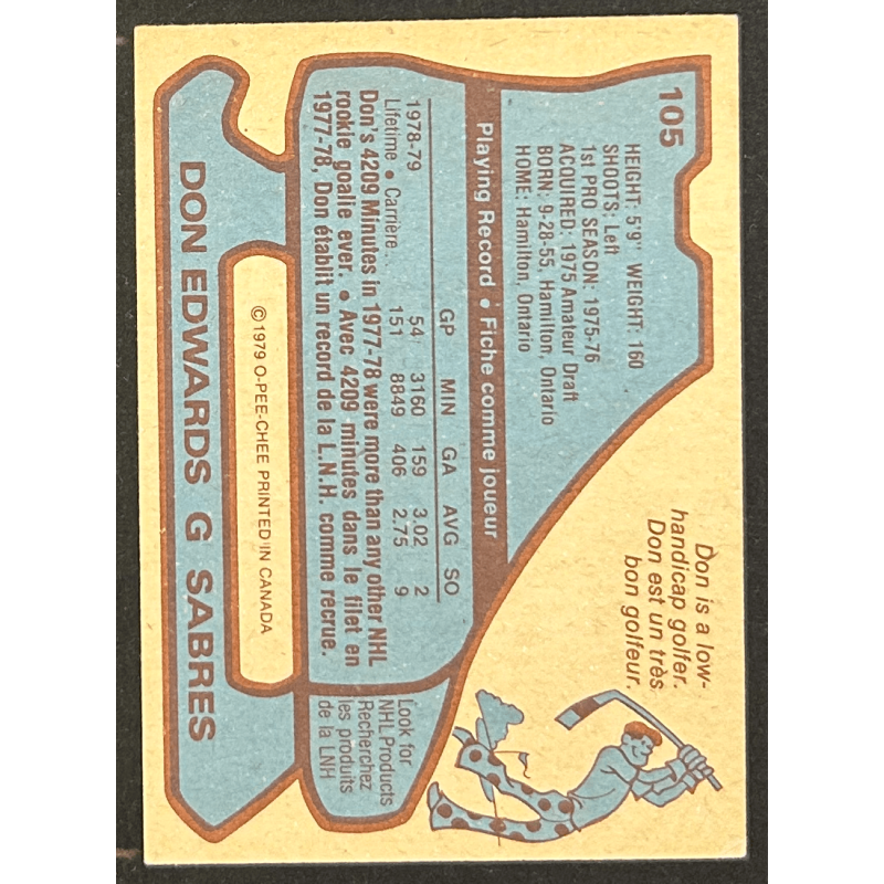 DON EDWARDS 1979-80 O-Pee-Chee 105