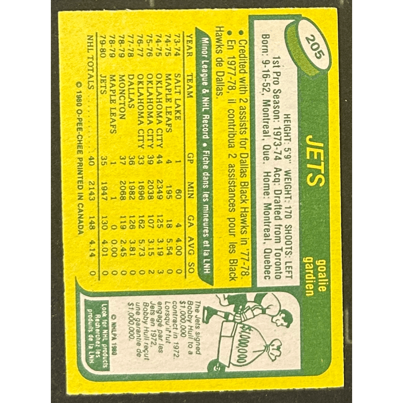 PIERRE HAMEL 1980-81 O-Pee-Chee rookie 205
