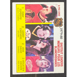 ESPOSITO / CHEEVERS / SAUVE / VACHON 1980-81 OPC Shutout Leaders