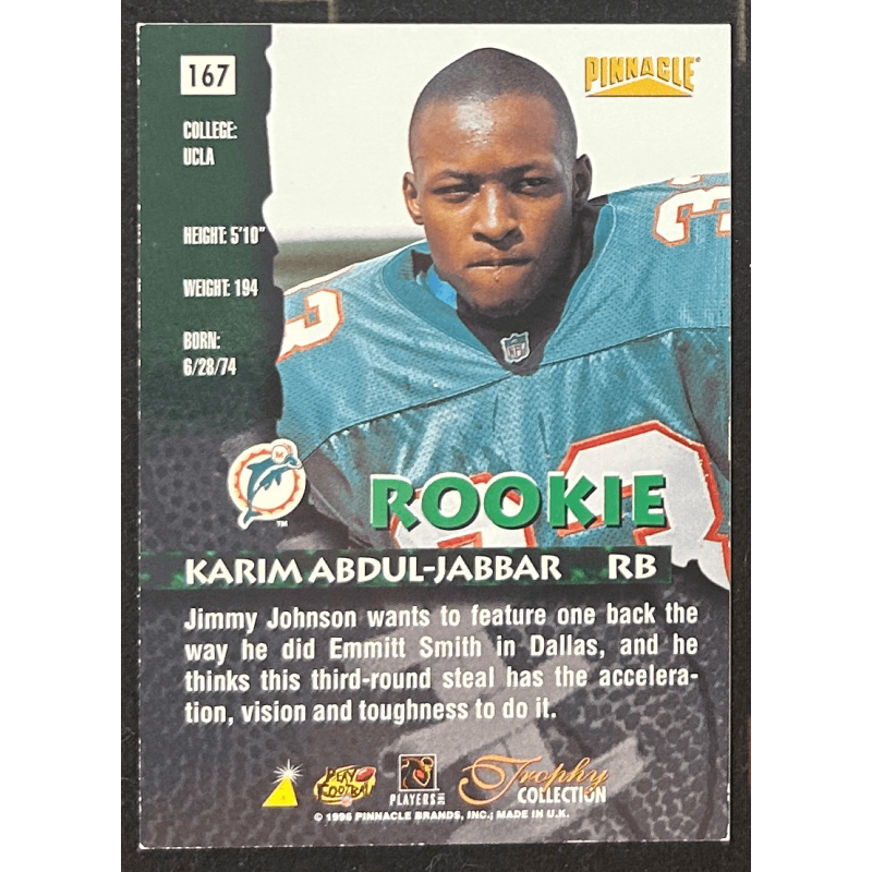 Karim Abdul- Jabbar 1996 Pinnacle trophy collection