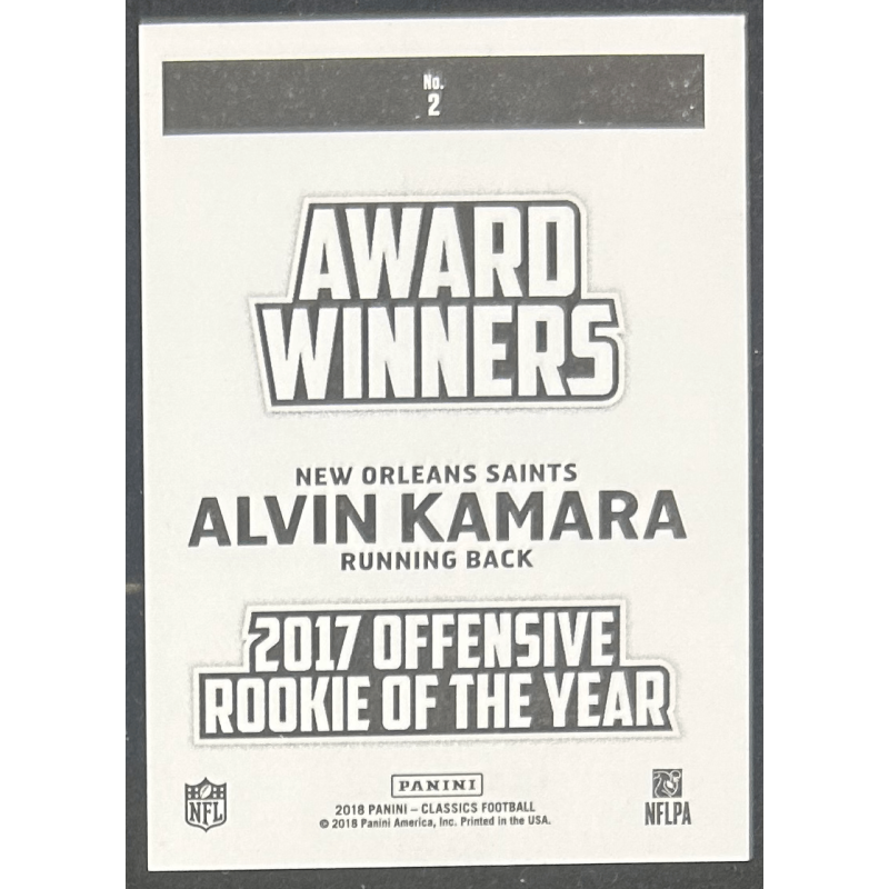 Alvin Kamara 2018 panini classics OROY sticker - 2