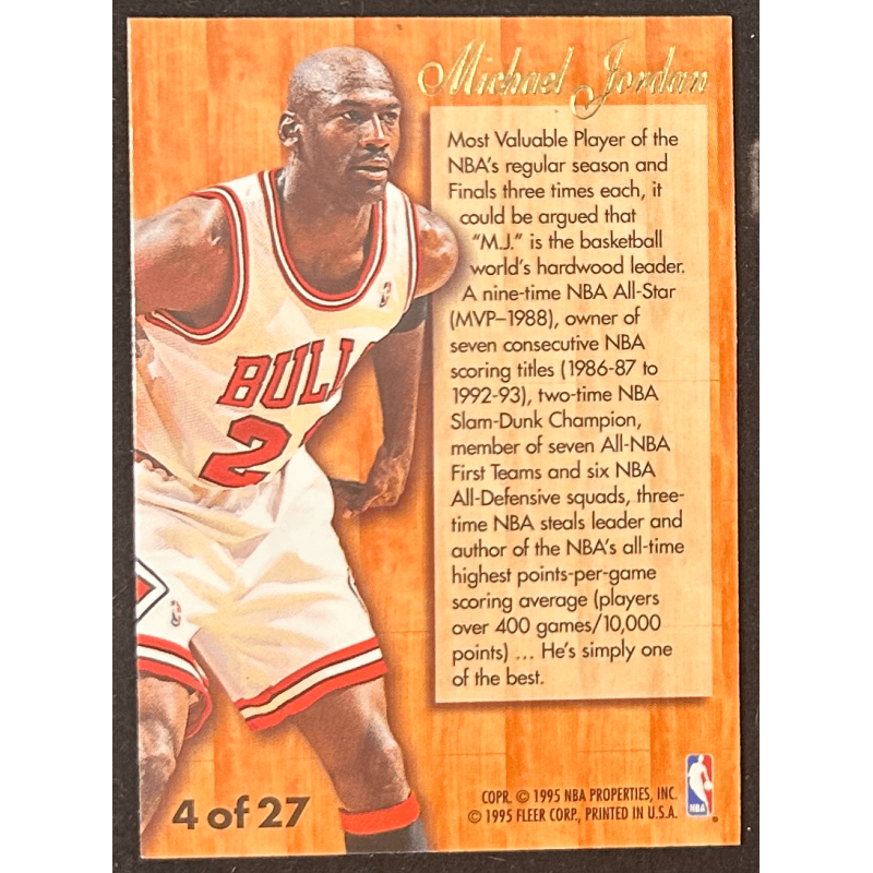 Michael Jordan 1995-96 Fleer Flair Hardwood Leaders