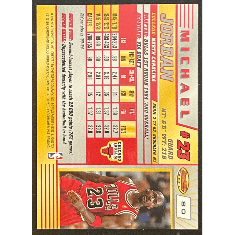 Michael Jordan 1996-97 Bowman's Best 80