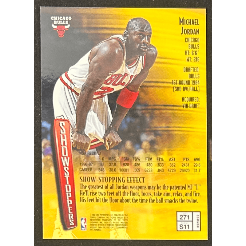 Michael Jordan 1997-98 Topps Finest Showstoppers