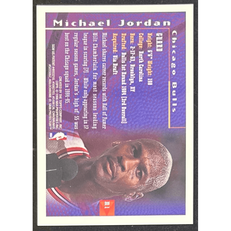Michael Jordan 1995-96 Topps Finest Mystery M1