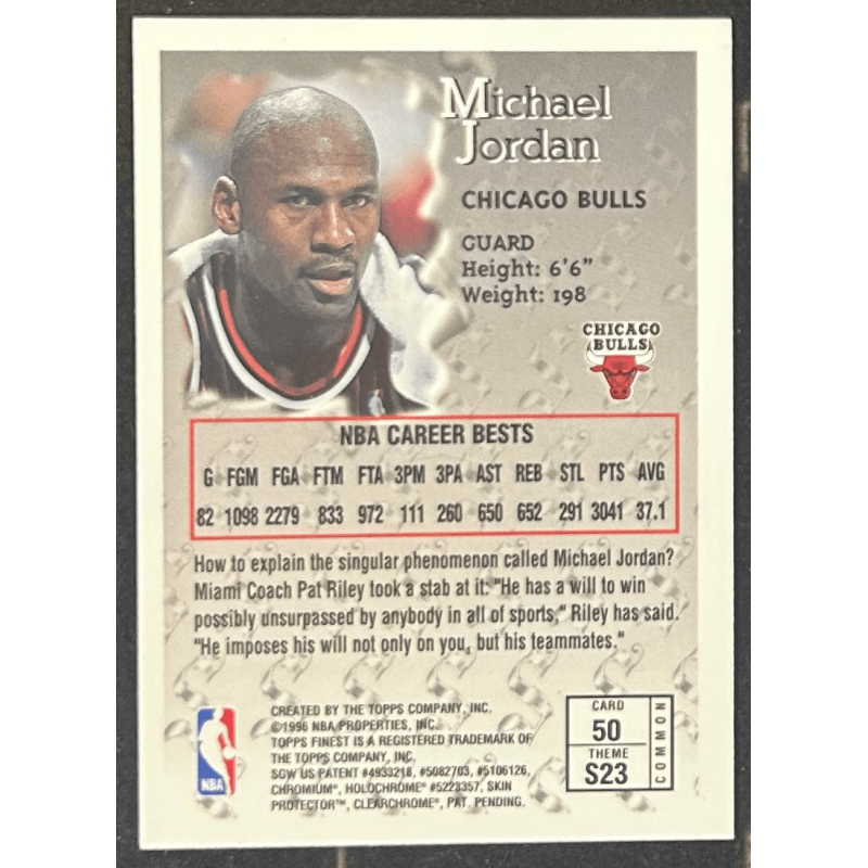 Michael Jordan 1996-97 Topps Finest sterling 50