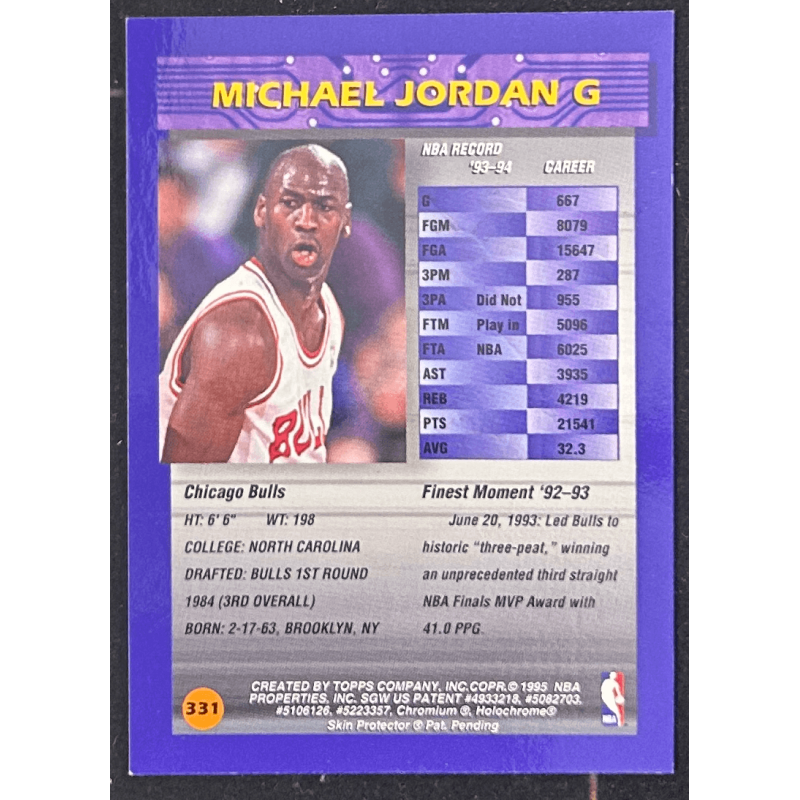 Michael Jordan 1994-95 Topps Finest 331